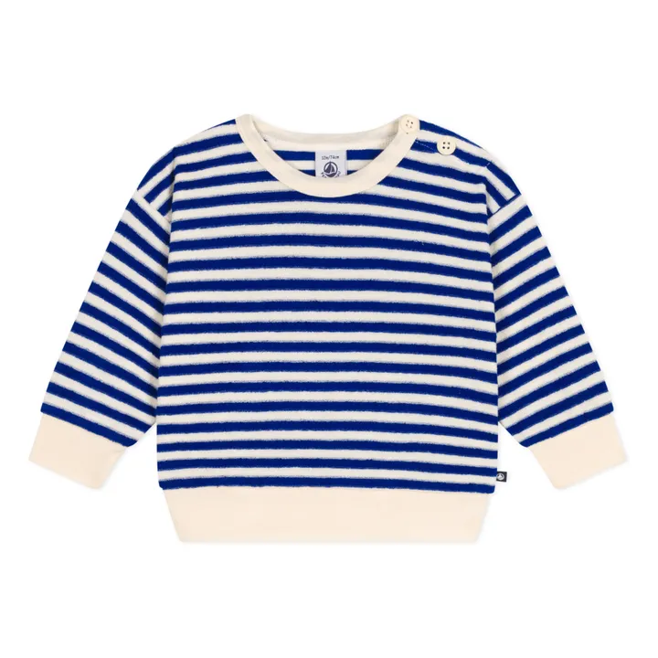 Petit Bateau Sweat Mitaine Eponge | Bleu