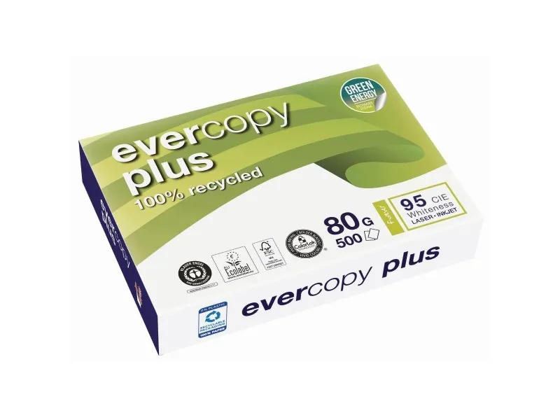 Genbrugspapir, Evercopy , A3, 80 g, 5 pakker a 500 ark