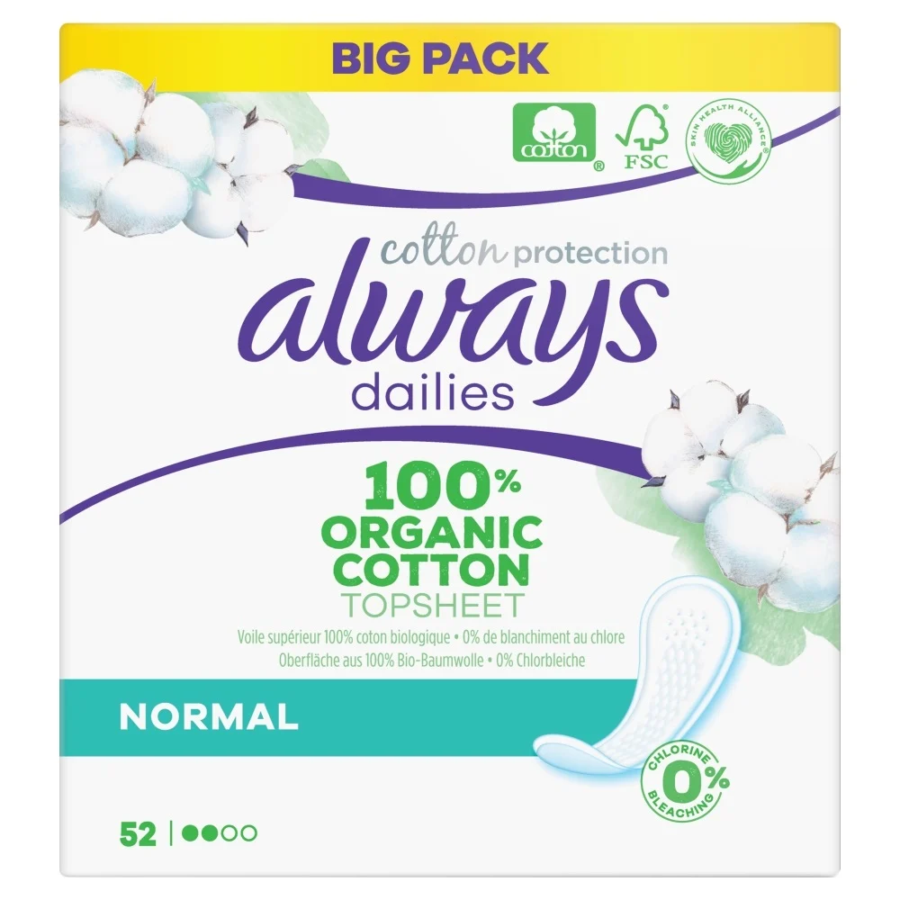 Always Dailies Inleg Cotton Protection Normal (52 stuks)