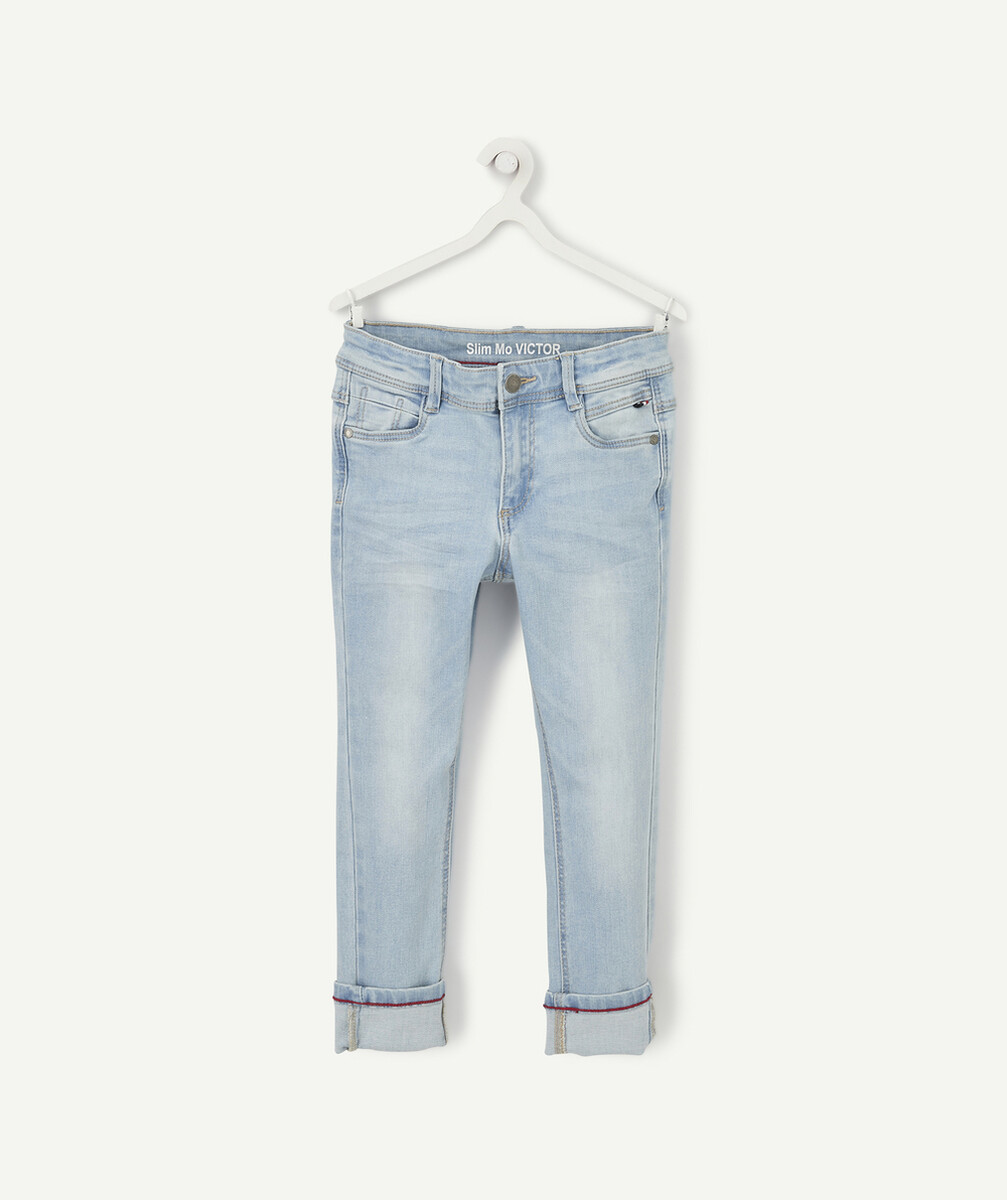 VICTOR LE PANTALON SLIM BLEU CLAIR EN DENIM LESS WATER TAILLE +