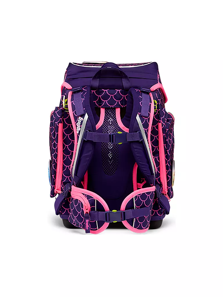 ERGOBAG Schultaschen Set 5tlg CUBO Lumi - PerlentaucherBär lila