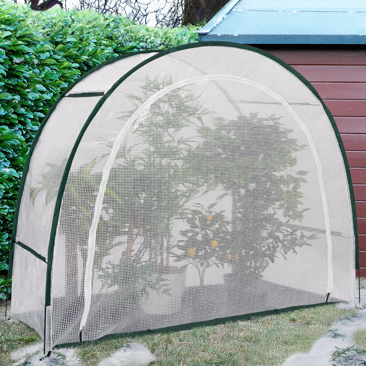 Serre d'hivernage demi lune 200 x 80 x 170 cm balcon et terrasse