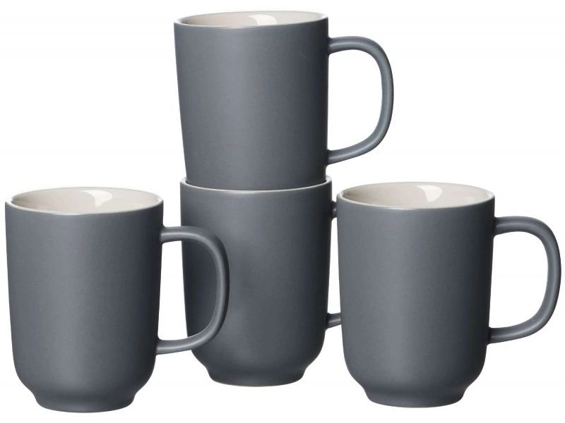 Ritzenhoff & Breker Kaffeetasse Jasper 4 Stück, Grau Kaffeebecher Set