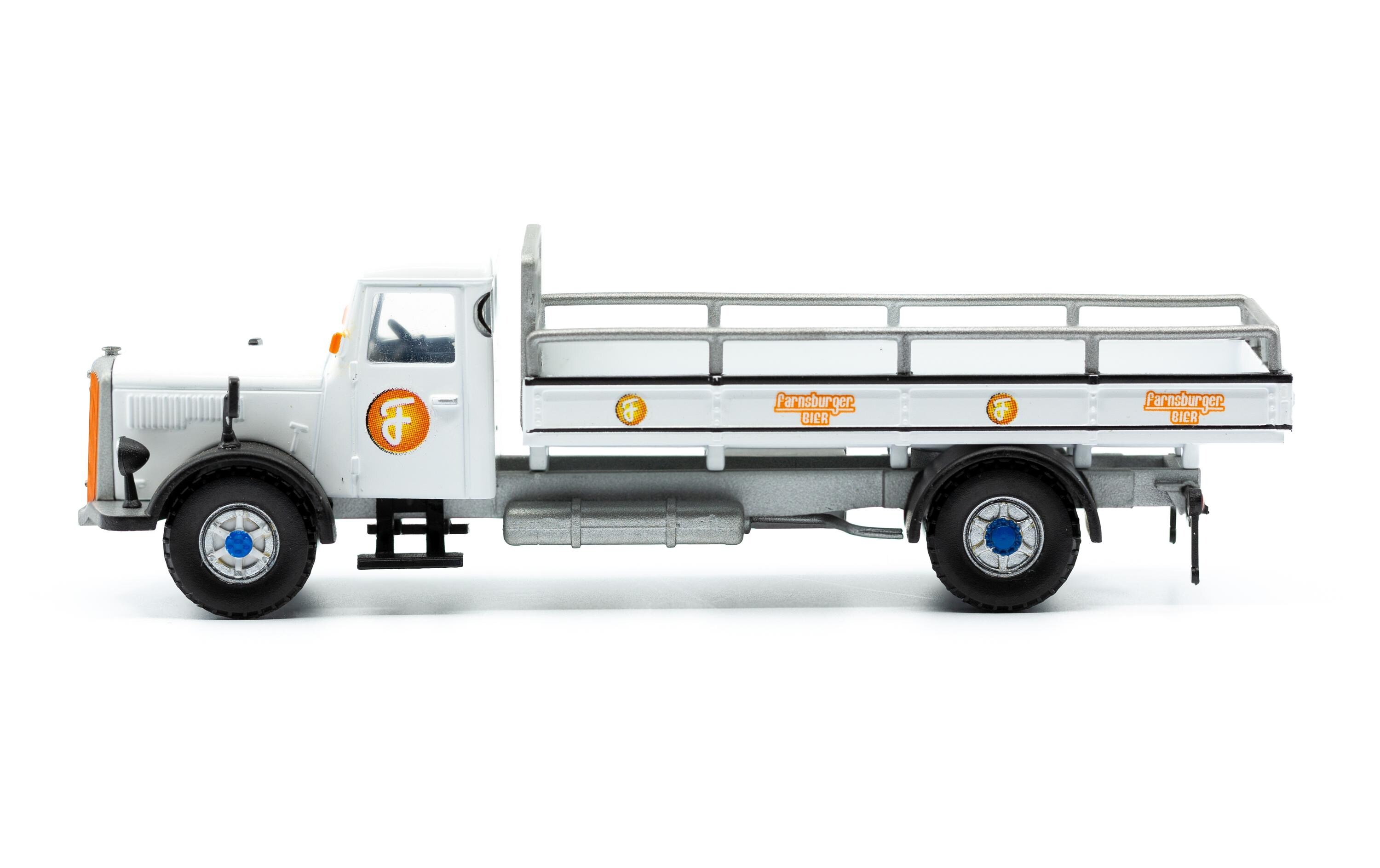 LKW Saurer S4C Pritsche Brauerei Farnsburger 1963 1:87H0 Lastwagen Sammlermodell