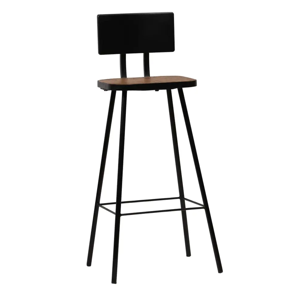 vidaXL - Barkruk - Bruin - Hout - 2 stuks