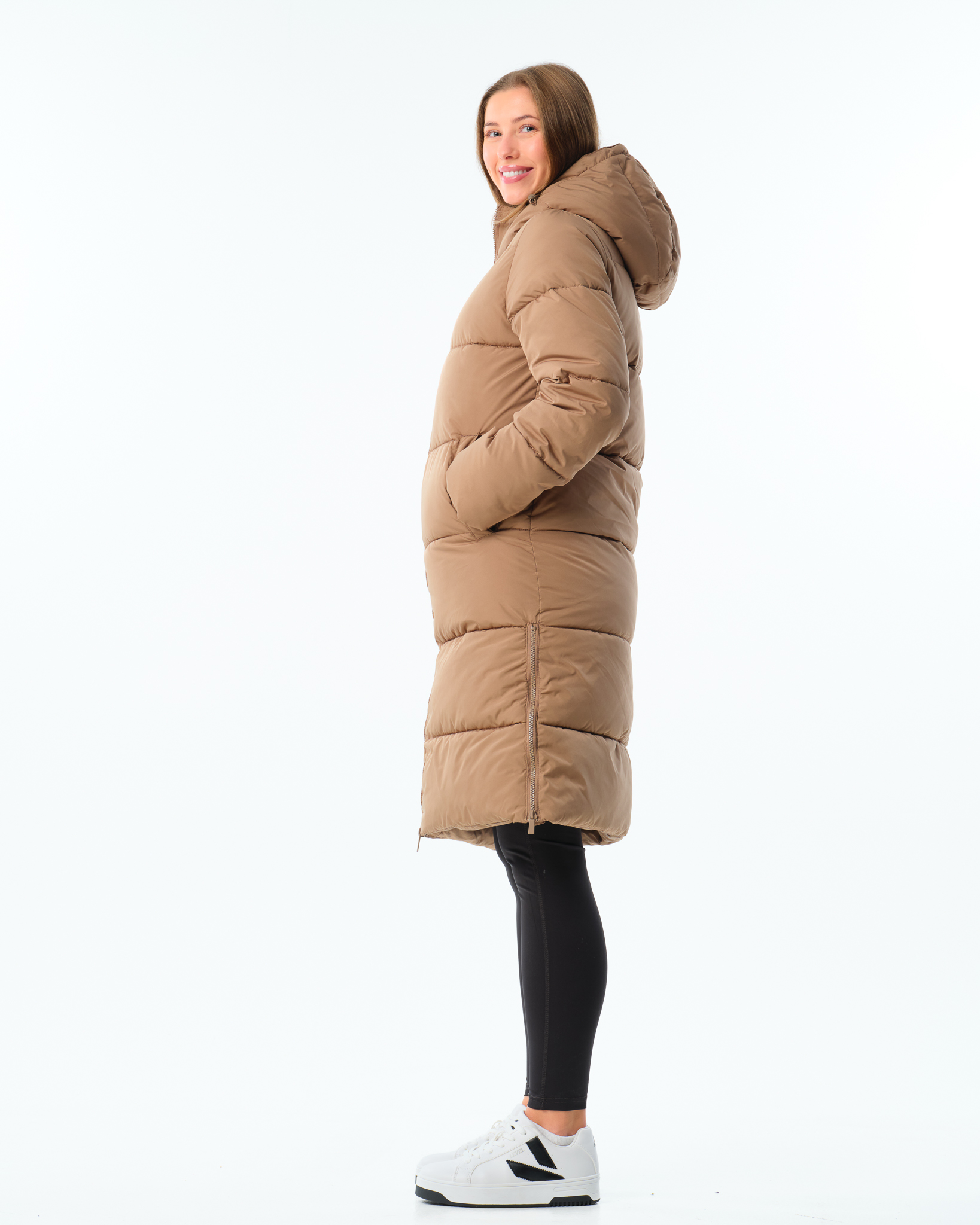 LEVITY Agnes Long Puffer Parka Mole Brown