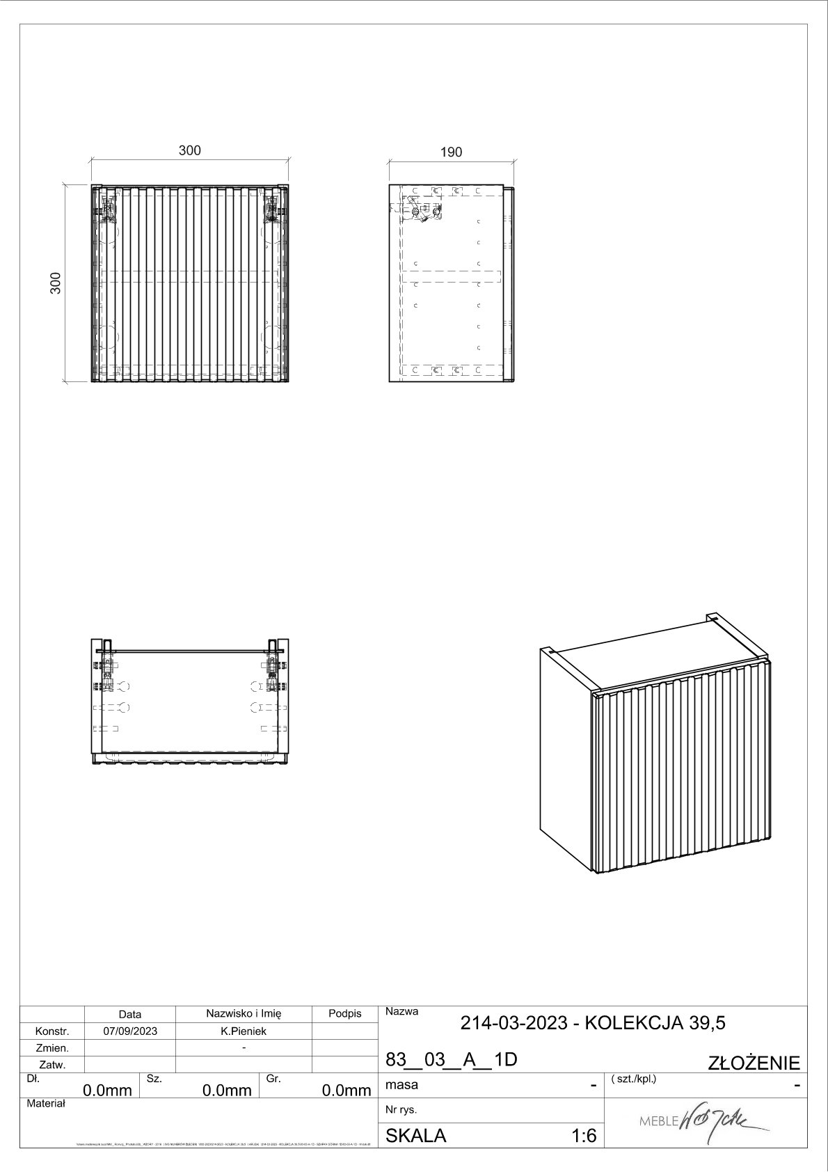 Comad Nova White kleine kast 30x20x30cm wit