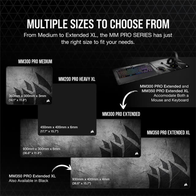 Corsair MM300 PRO gaming musemåtte (M)