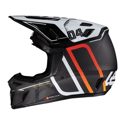 Casque cross Leatt 9.5 CARBON AVEC MASQUE 6.5 IRIS 2025 - Gris / Blanc