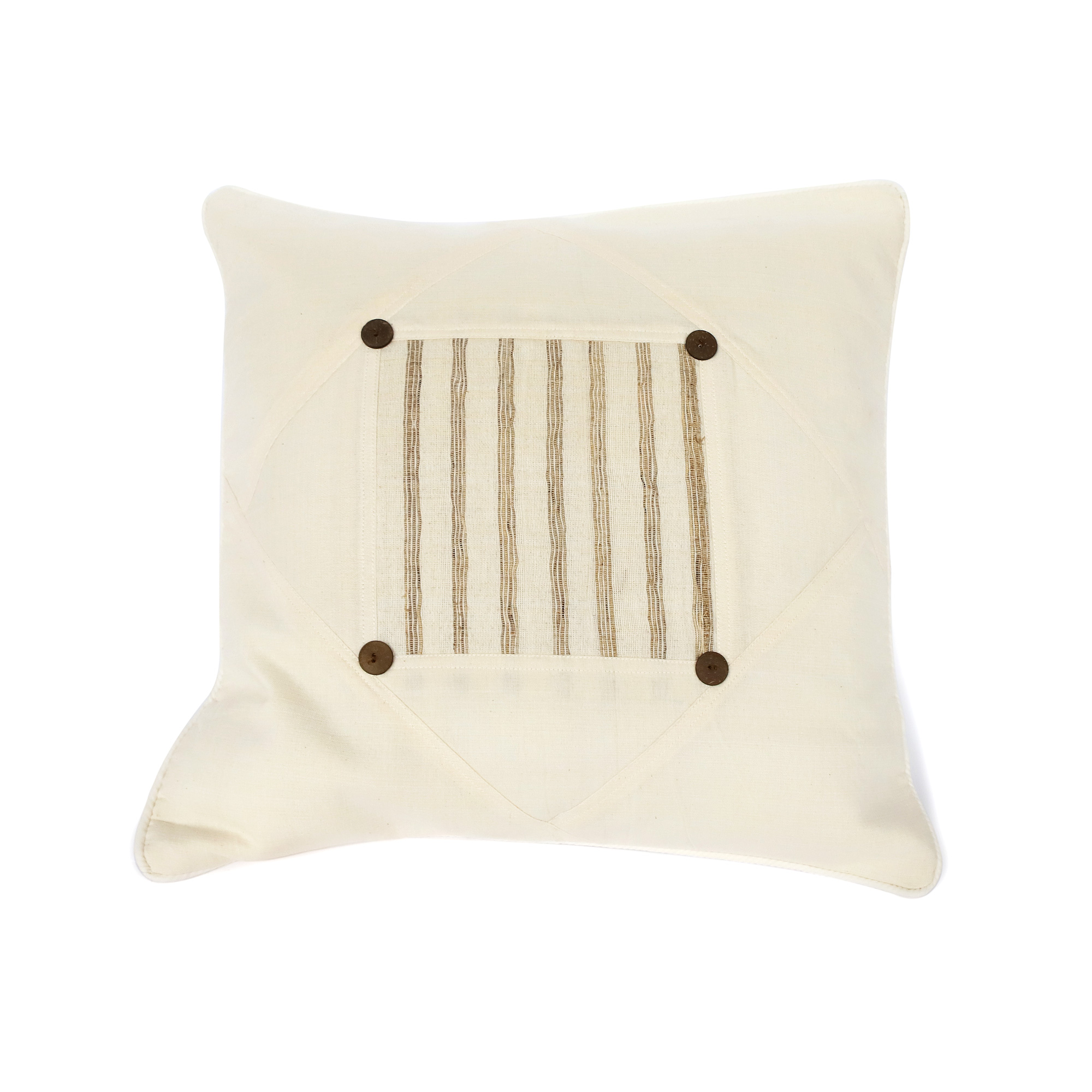 Kissenhülle, naturweiß, beige, L 50 cm, B 50 cm von fischer's lagerhaus