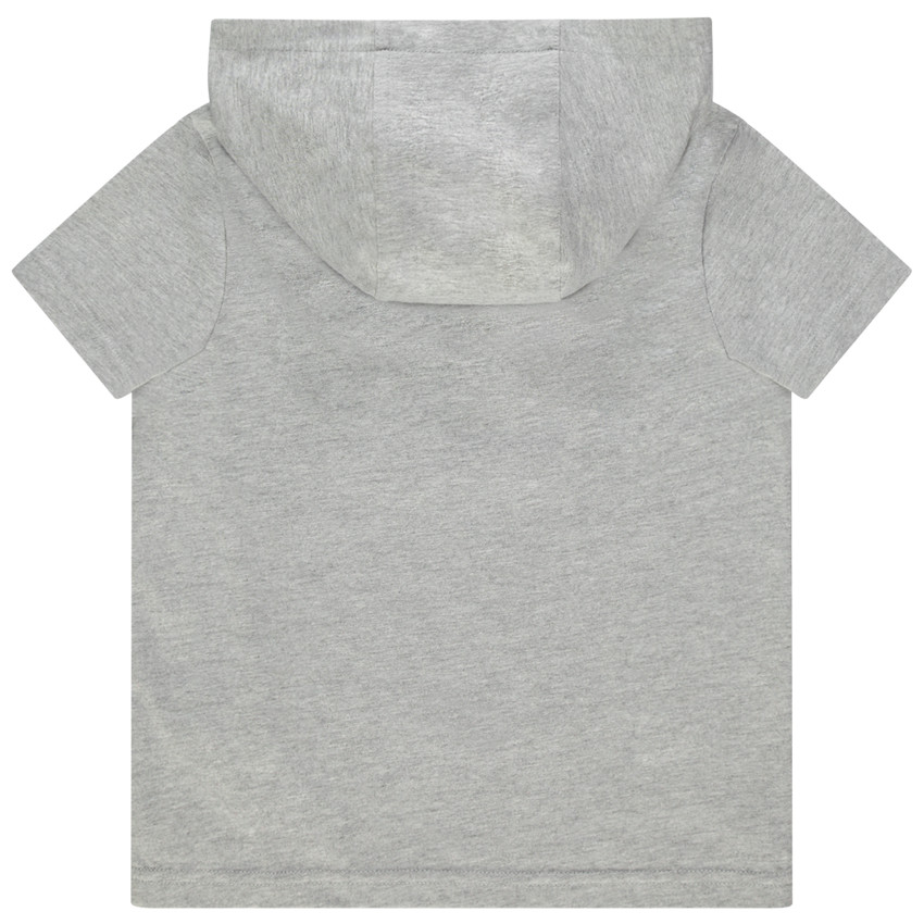 T-shirt manches courtes à capuche print crocodile
