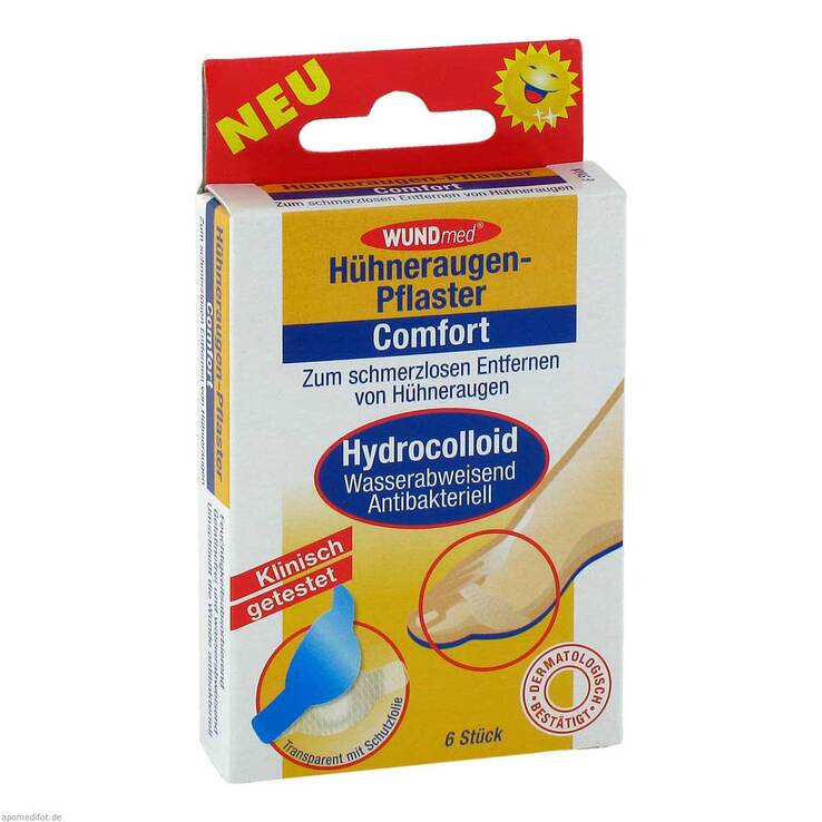 Hühneraugen Pflaster Comfort hydrocolloid, 6 St