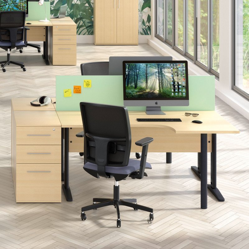 Bureau compact Altys L 160 cm piètement L métal