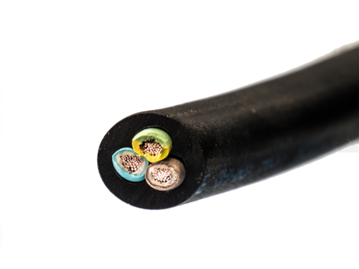 BBA 3-aderige 5 meter lange neopreen kabel - 3 x 2,5 mm²