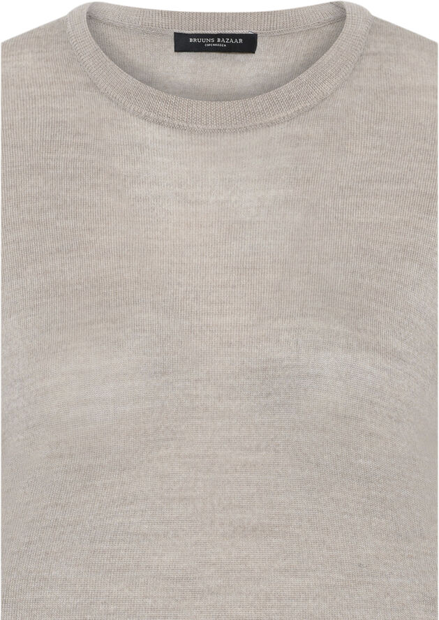 Bruuns Bazaar CharleneBBRound Neck knit Sand melange