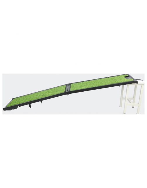 Innopet Loopplank Grasramp - Hondenautoaccessoire - 182x40.5x3.8 cm Zwart Groen
