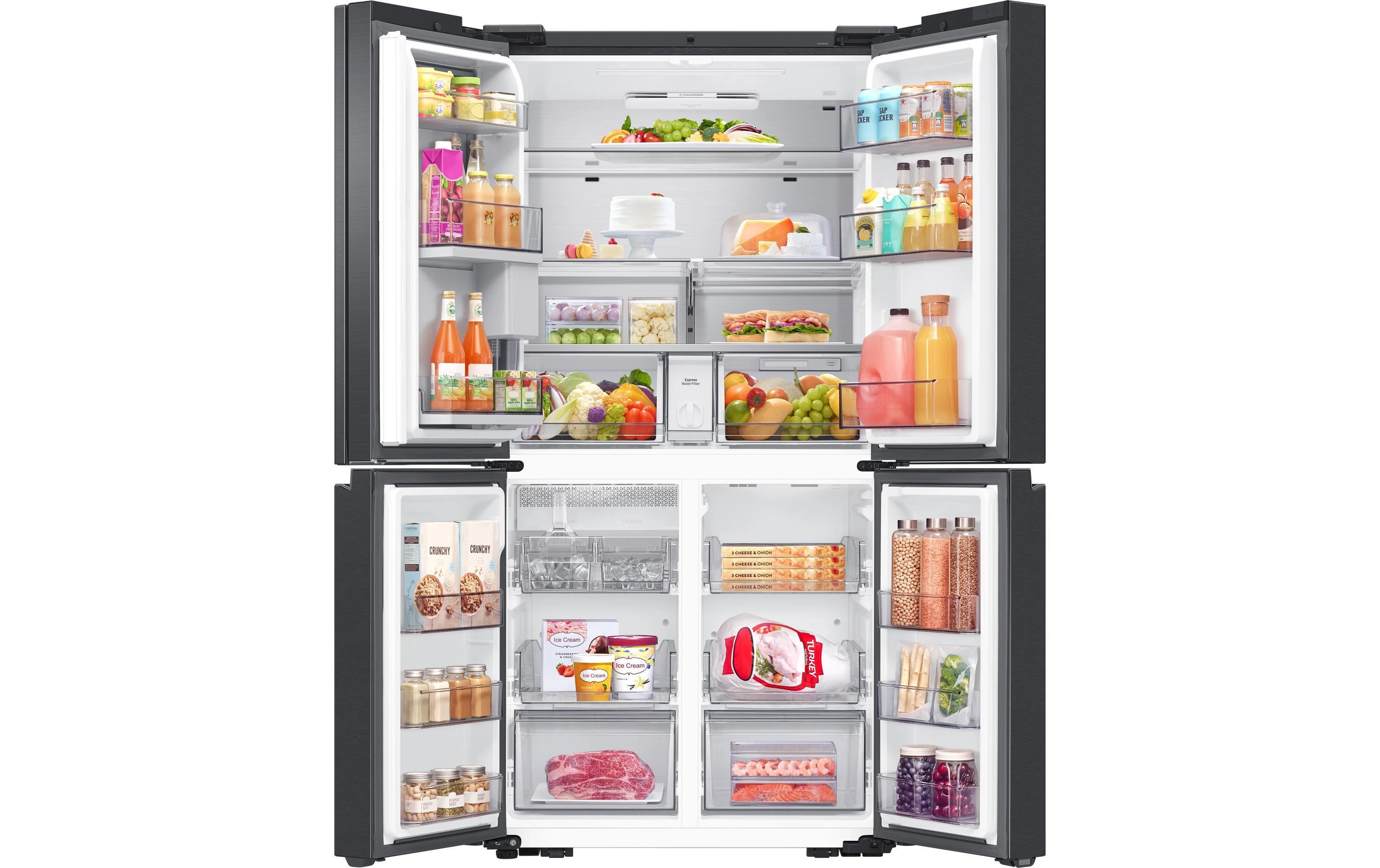 Foodcenter RF9000D French Door AI Family Hub Anthrazit<br>Side by Side Kühl- und Gefrierteil