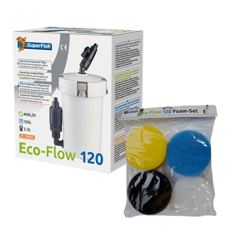 Superfish Eco Flow 120 met complete foam-set