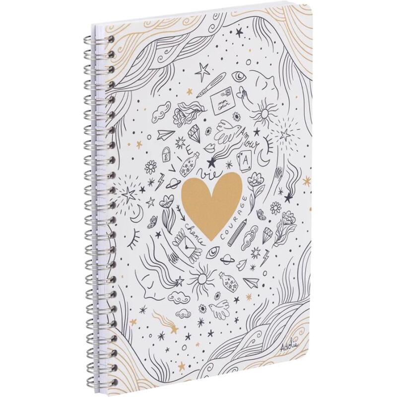 Adolie, Carnet reliure intégrale A5 14,8x21cm, 148 pages, ligné, ass.