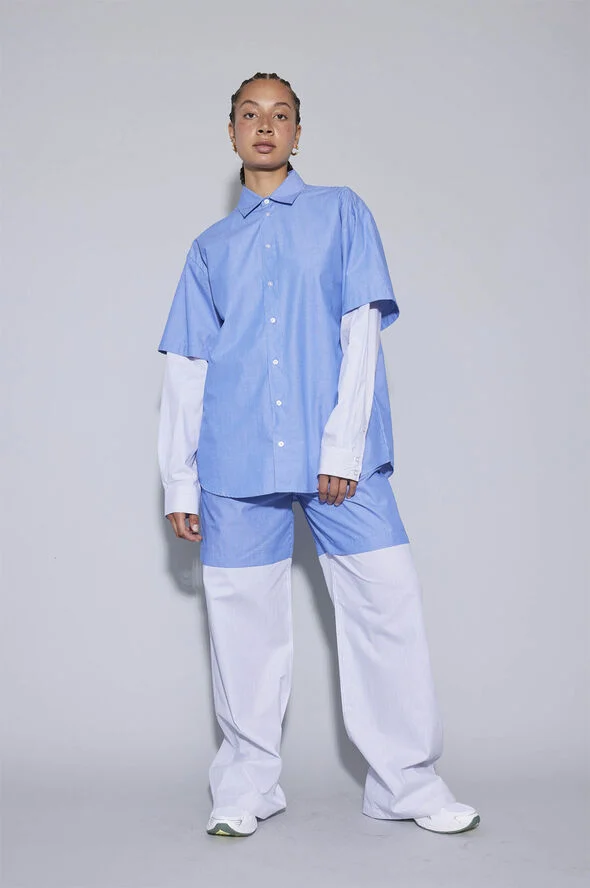 Oval Square Fame LS Shirt Blue pinstripe