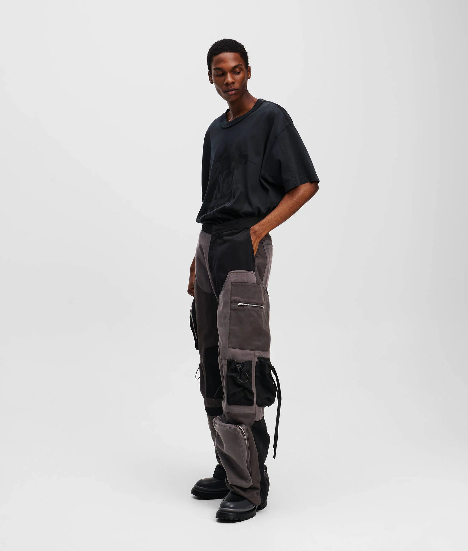 PANTALON STYLE UTILITAIRE KLJ X ATELIER RESERVÉ - Noir