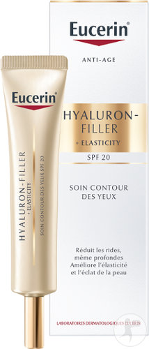 Eucerin Hyaluron-Filler + Elasticity Soin Contour Des Yeux IP20 Toutes Peaux Tube 15ml