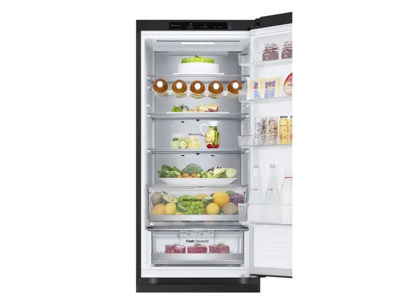 LG GBV5240CEP, 387 L, SN-T, 10 kg/24t, C, Frisk zone, aflukke, Sort