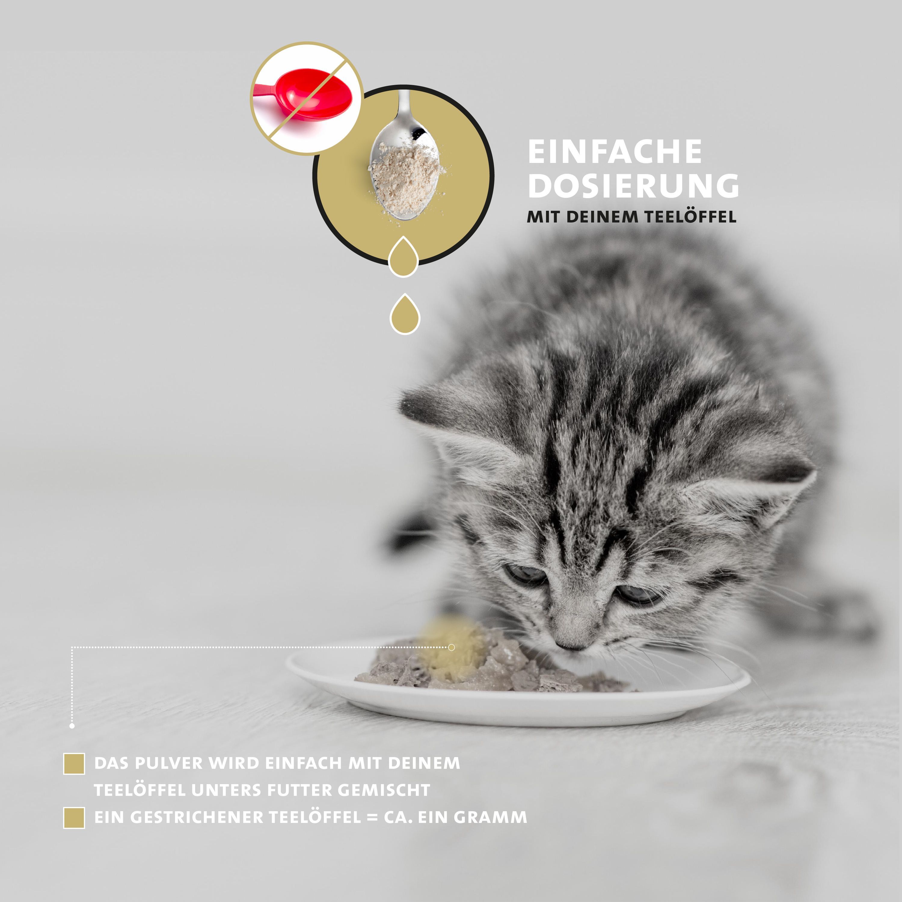 Peticare Muskulatur Pulver für Katzen, mit essenziellen Aminosäuren, Kollagen