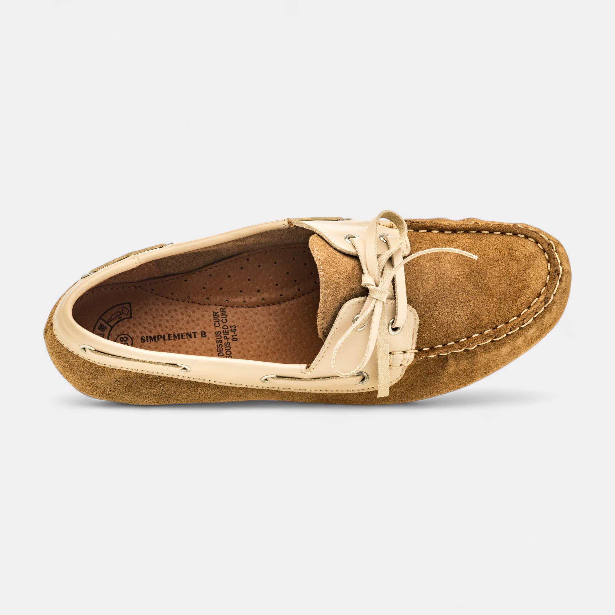 Mocassins Femme en cuir beige
