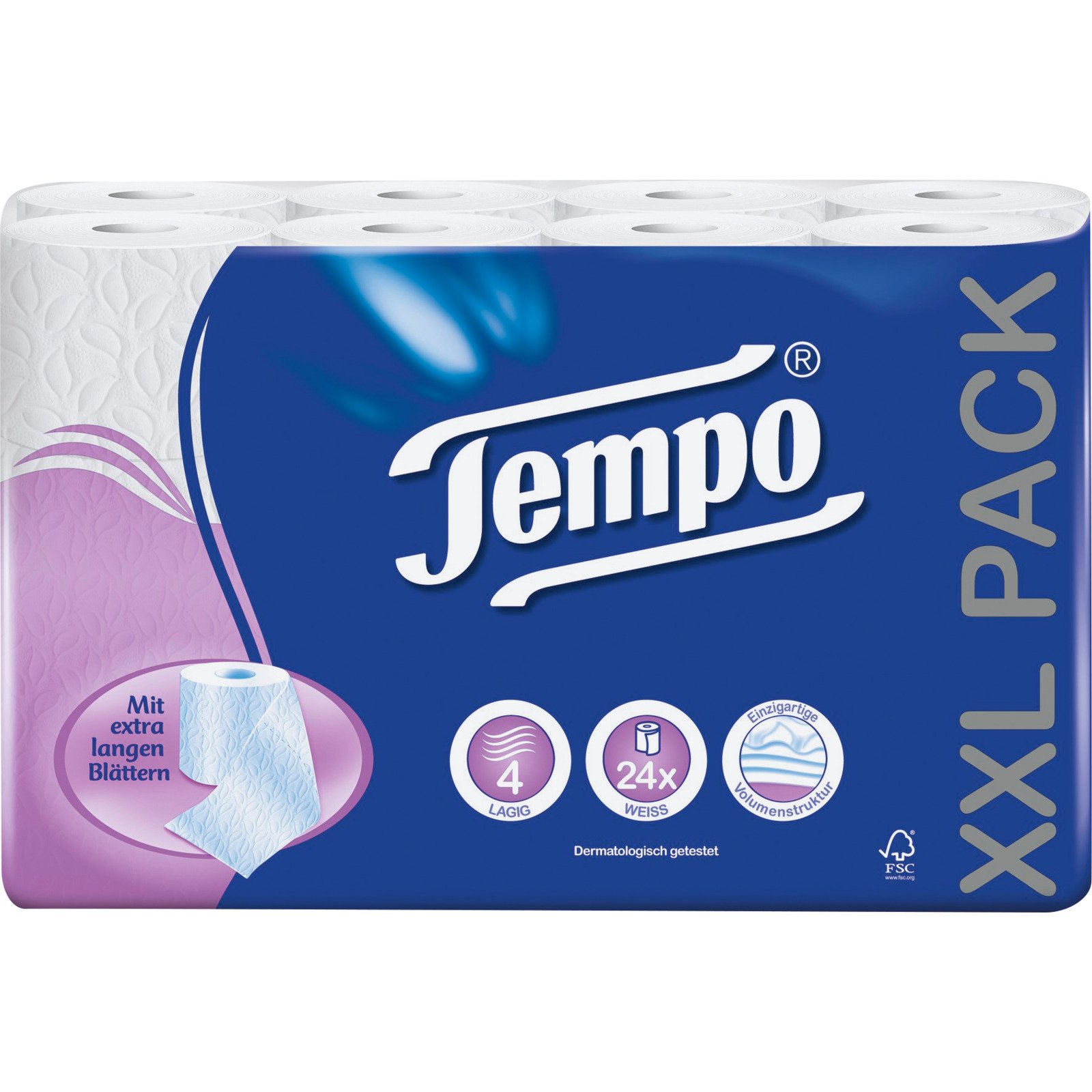 Tempo Toilettenpapier 4-lagig XXL PACK 24 Rollen