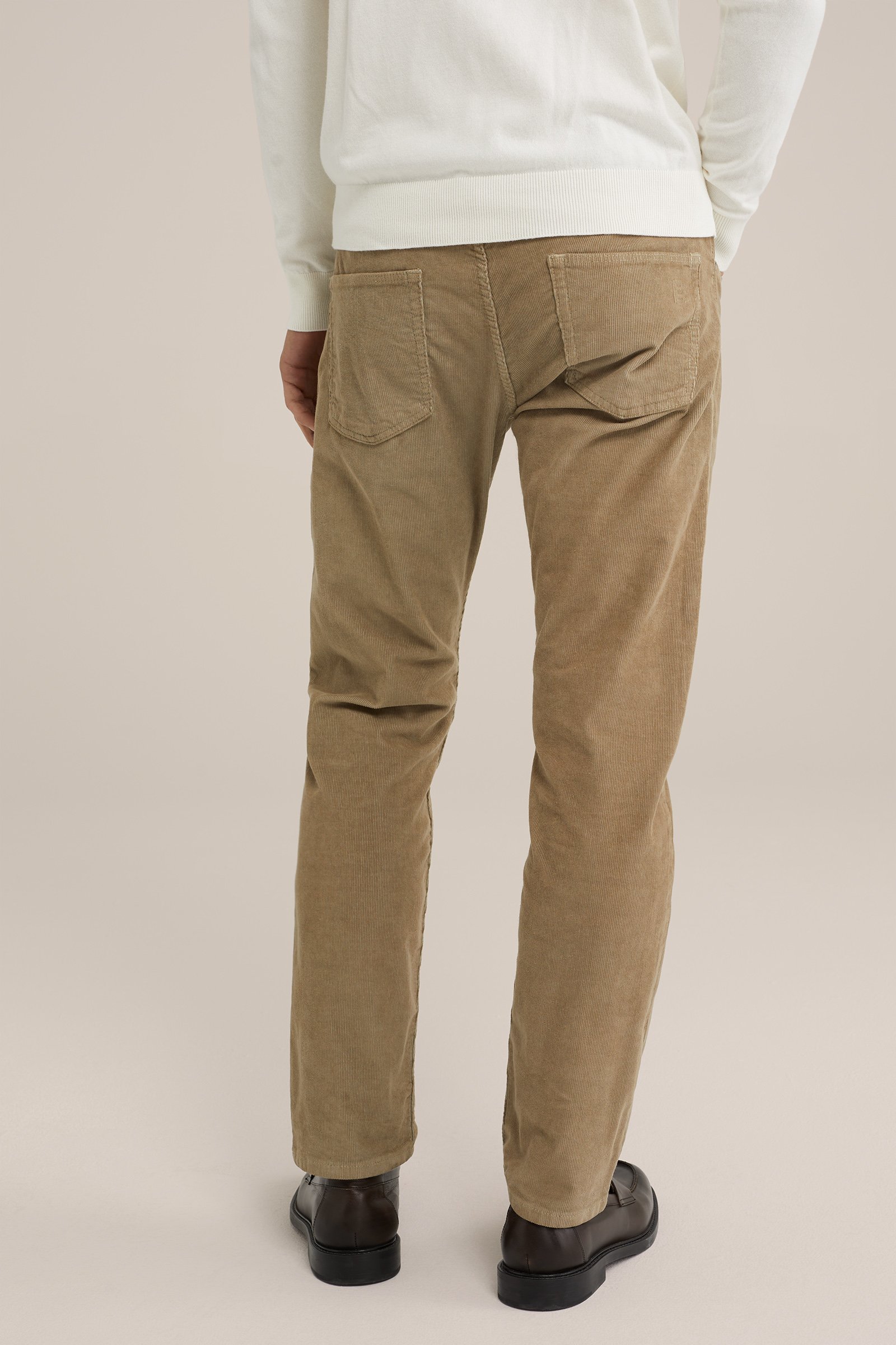 regular fit 5-pocket broek van corduroy Blue Ridge Beige