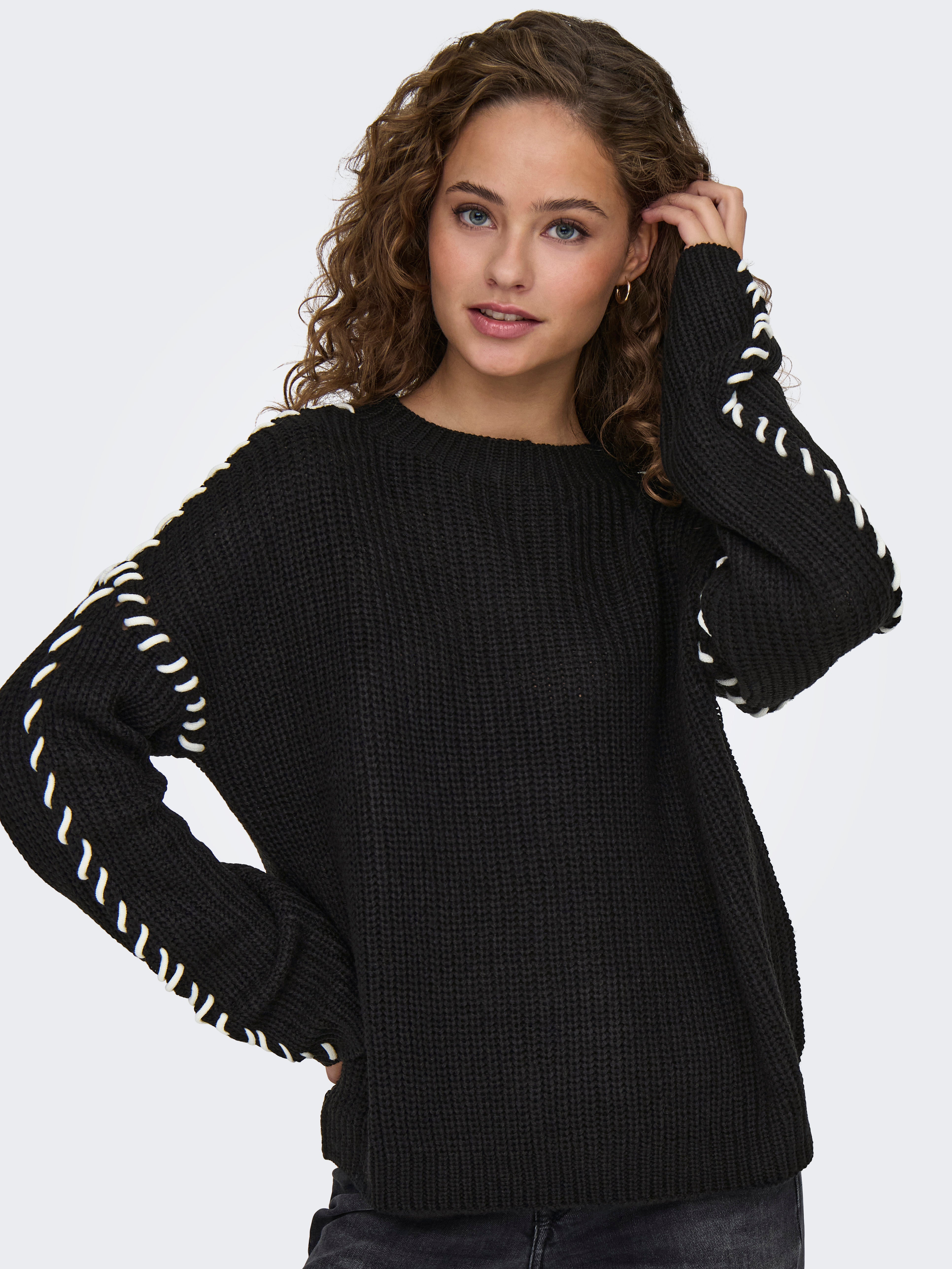 JDYROSELLA Strickpullover Black