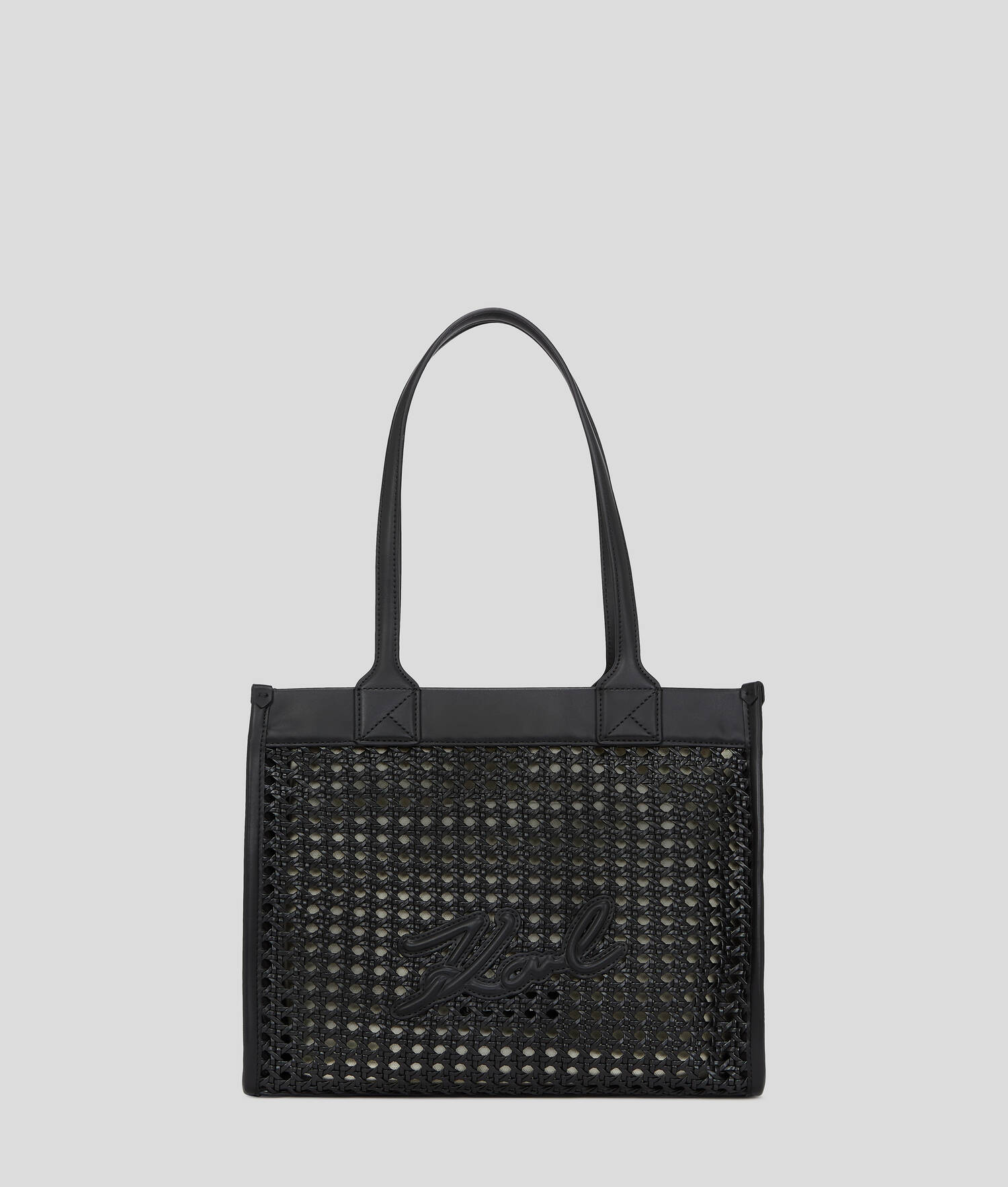 SAC CABAS K/SKUARE DE TAILLE MOYENNE - Noir-Nickel