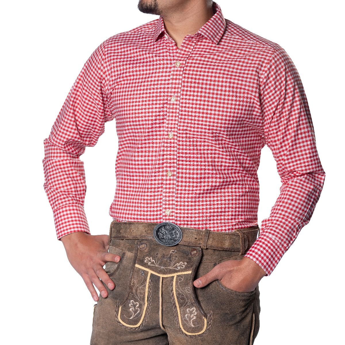Oktoberfest Blouse Rood Heren
