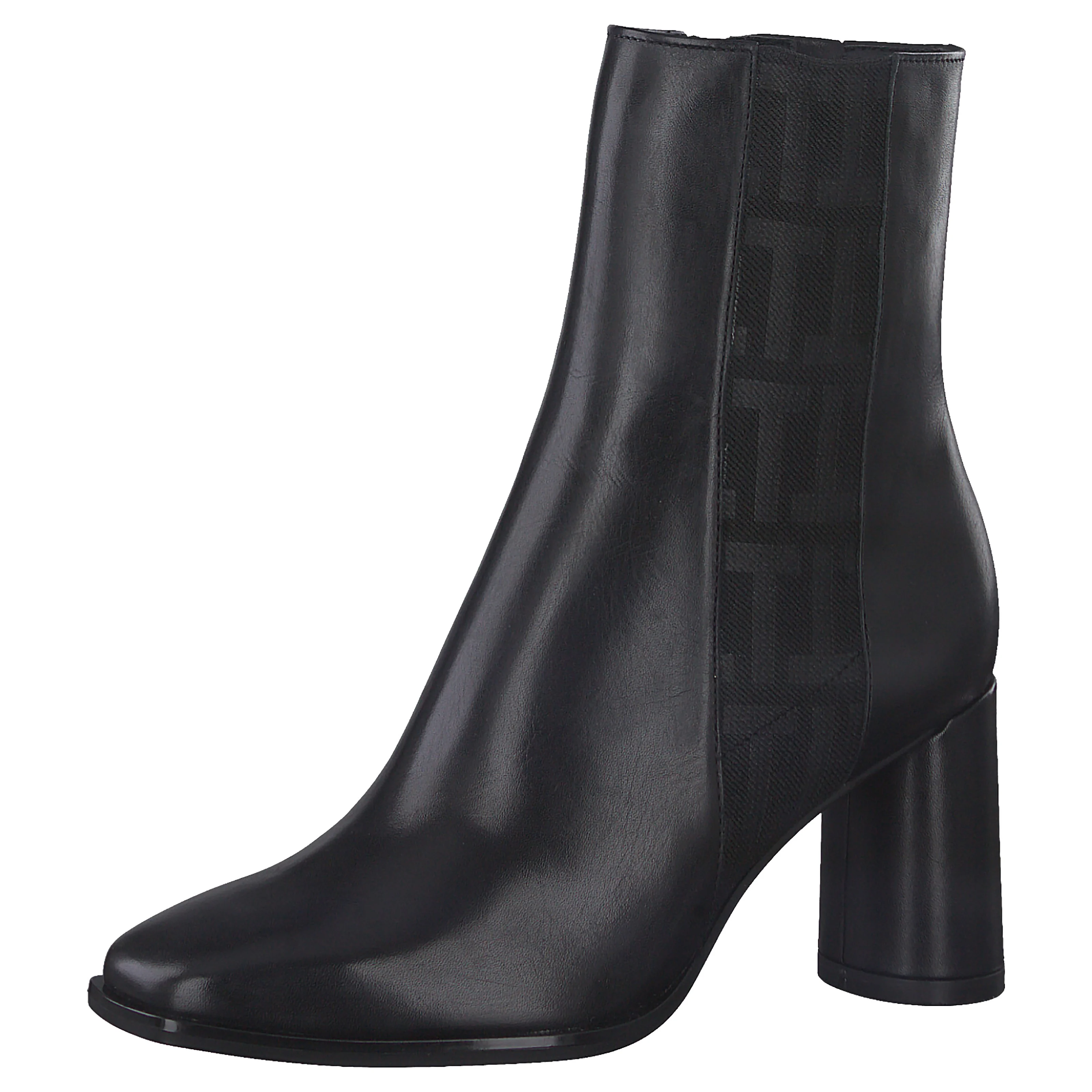 Bottines en cuir à talons | Noir