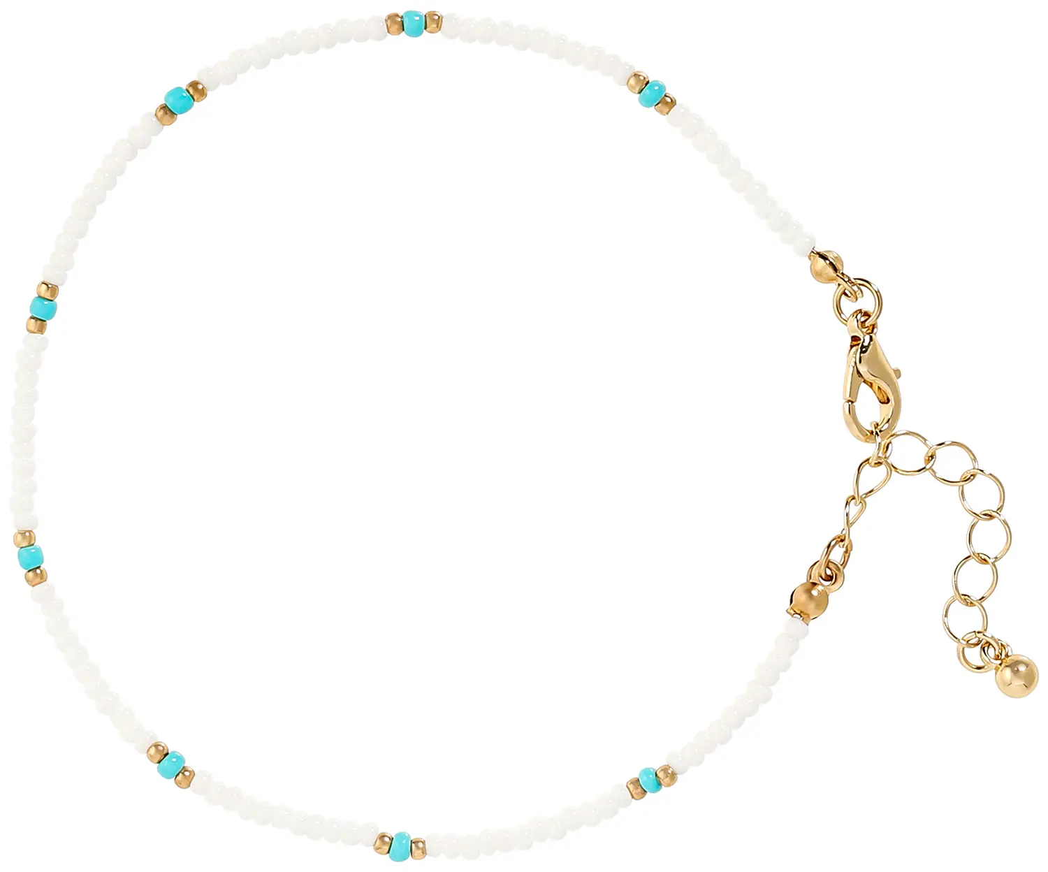 Fußkettchen - White Beads