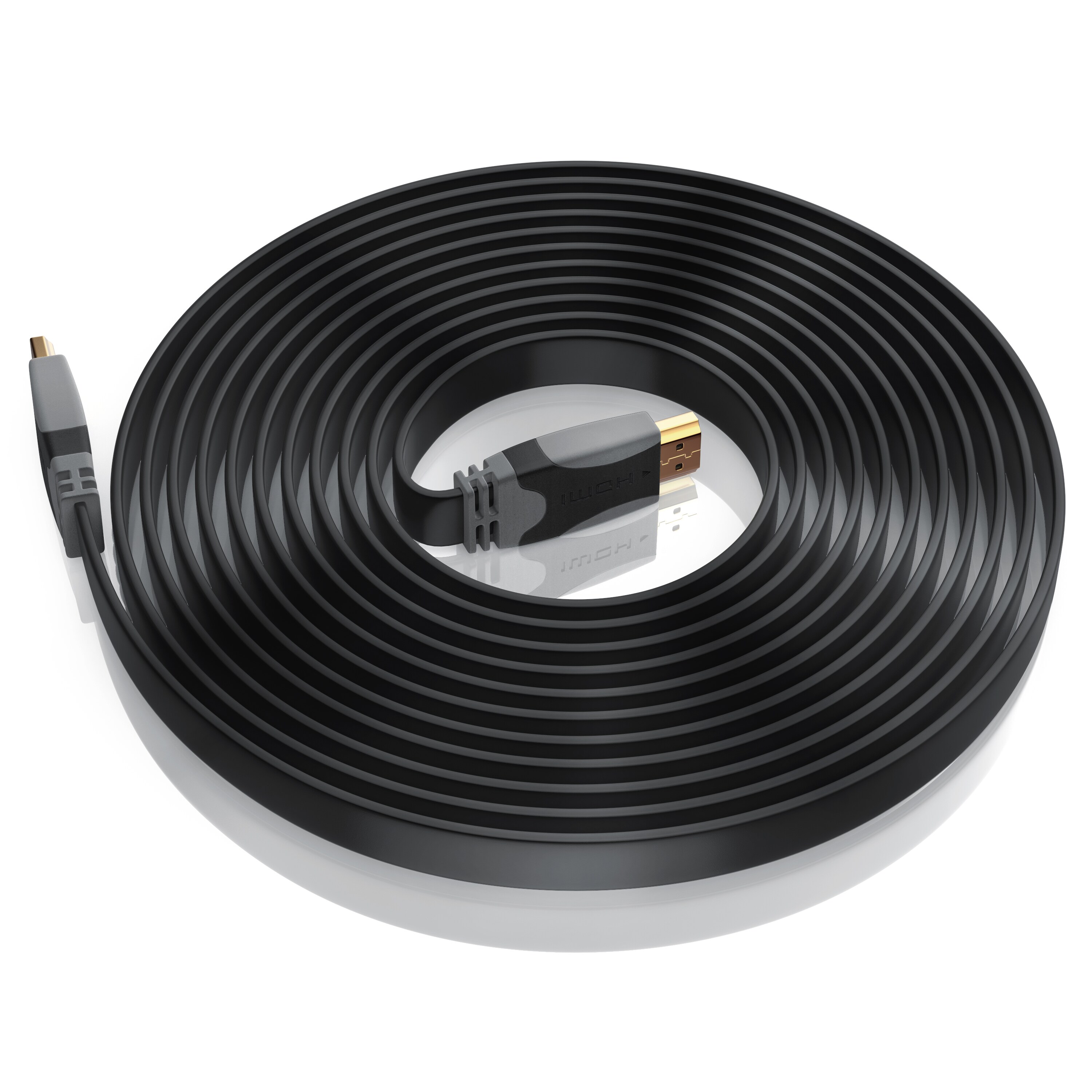 CSL HDMI-Kabel 1.4a, Full HD Flachband-Kabel 1920 x 1080p 60Hz, 3D, Ethernet, CEC, ARC, HDMI Typ A - 5m