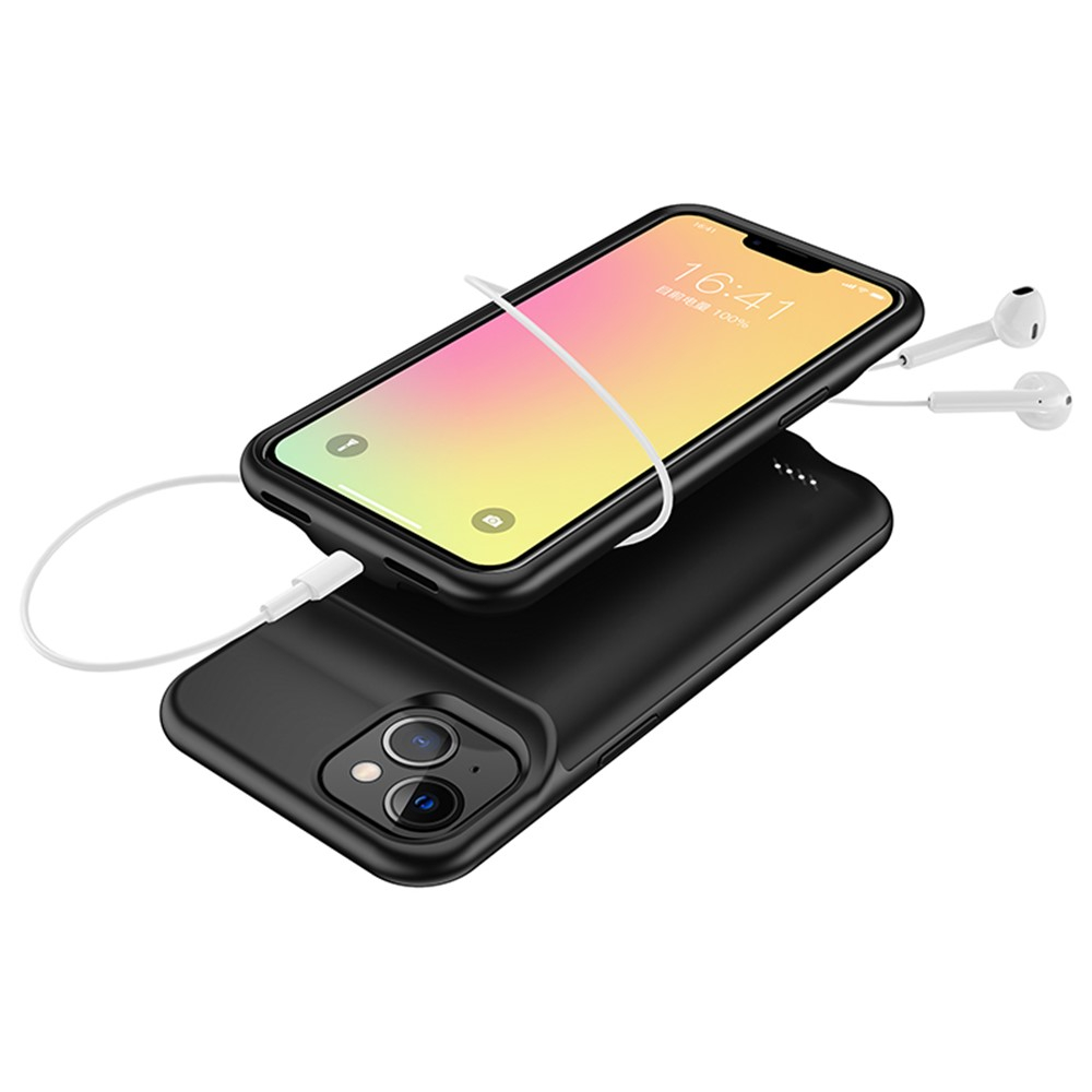 iPhone 13 Mini Backpack Akku Case Schutzhülle (6000mAh) - Schwarz