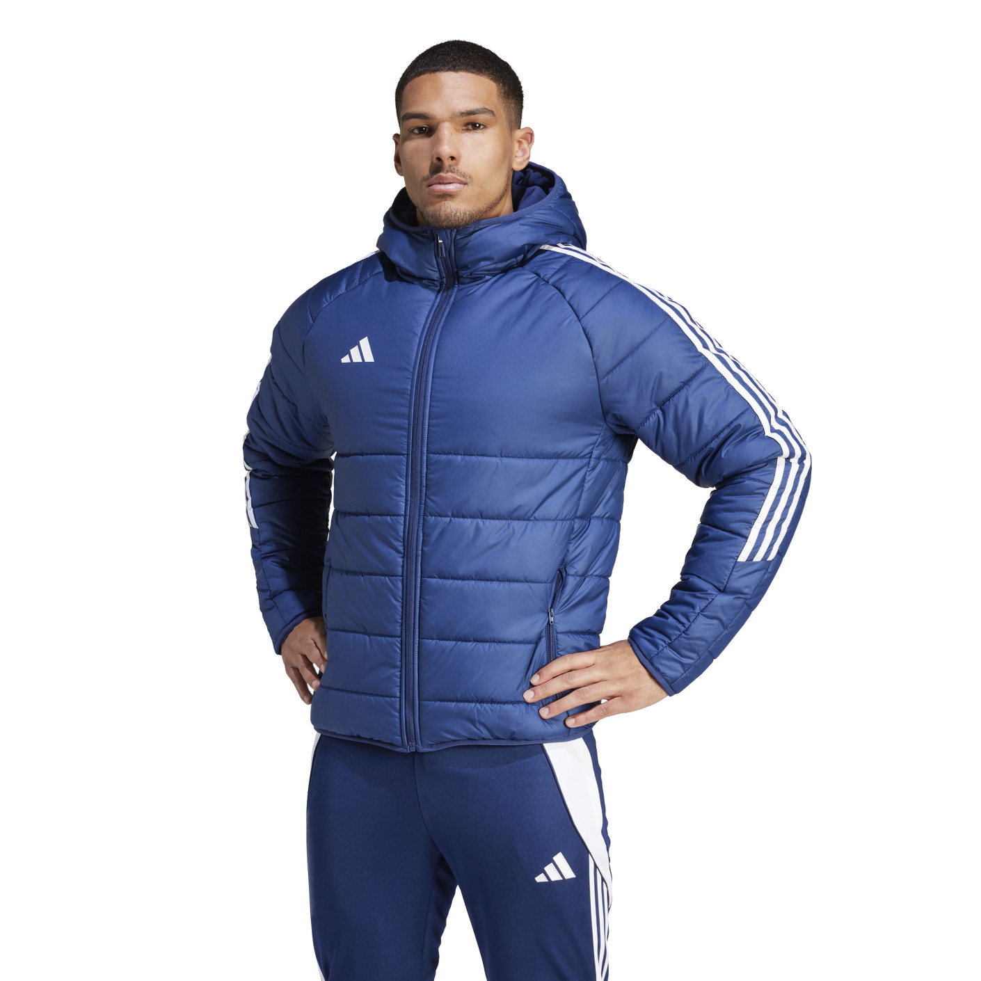 Adidas Tiro 24 Winterjas Donkerblauw Wit