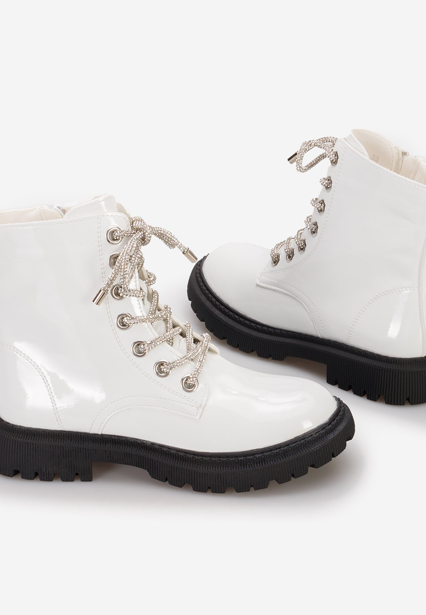 Bottines filles blanches Pixey
