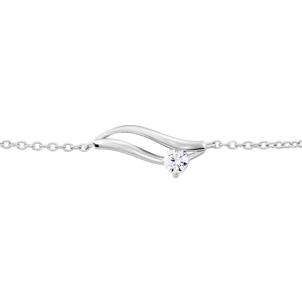 Bracelet Argent Blanc Fercsi Oxyde De Zirconium