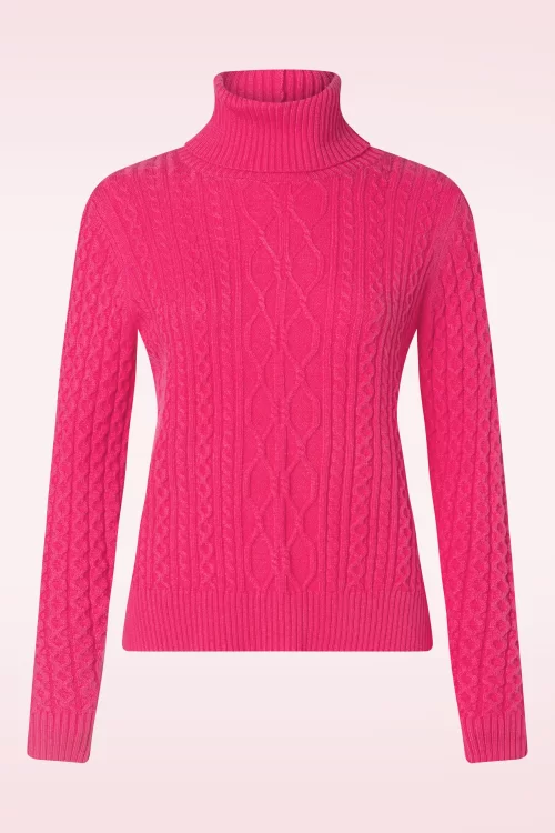 Smashed Lemon Evelyn gebreide coltrui in roze