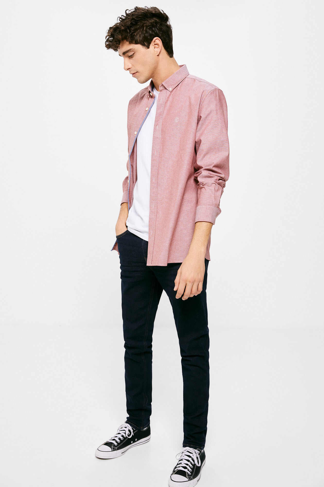 Camisa pintpoint color - rojo
