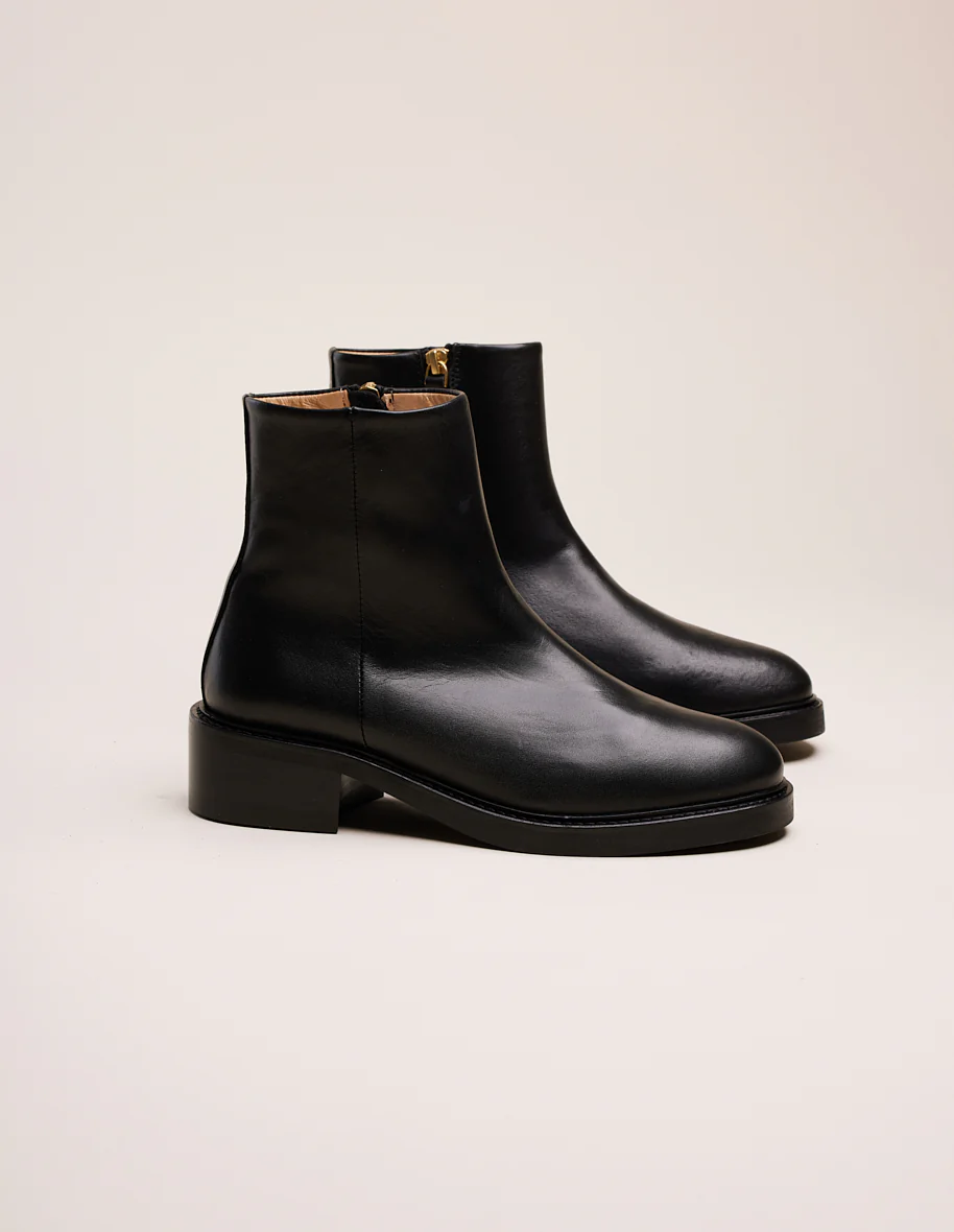 Bottines Virginie - Cuir noir