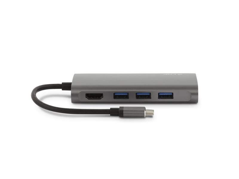 LMP Dockingstation USB-C Mini Dock Space Grau Kompakte USB-C-Dockingstation mit Aluminiumgehäuse