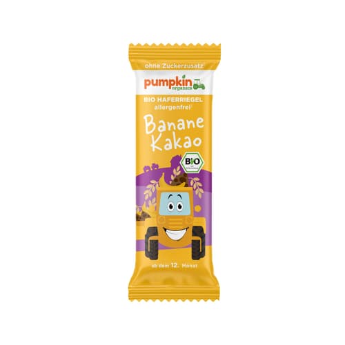 Pumpkin Organics/ Bio Haferriegel mit Banane & Kakao