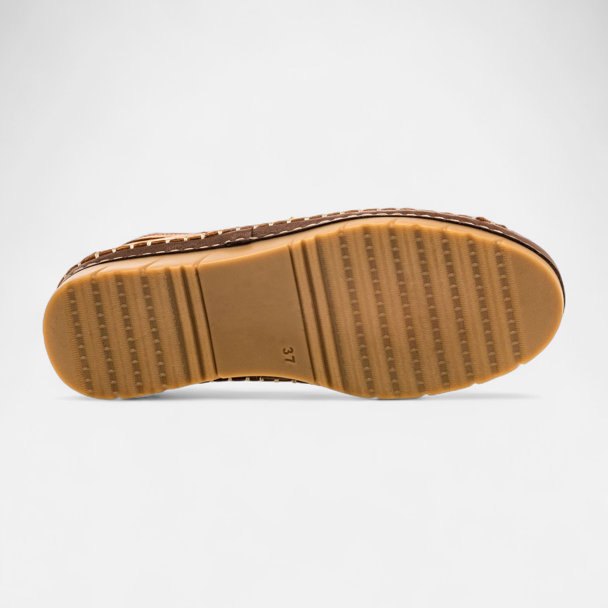 Ballerines Femme en cuir camel