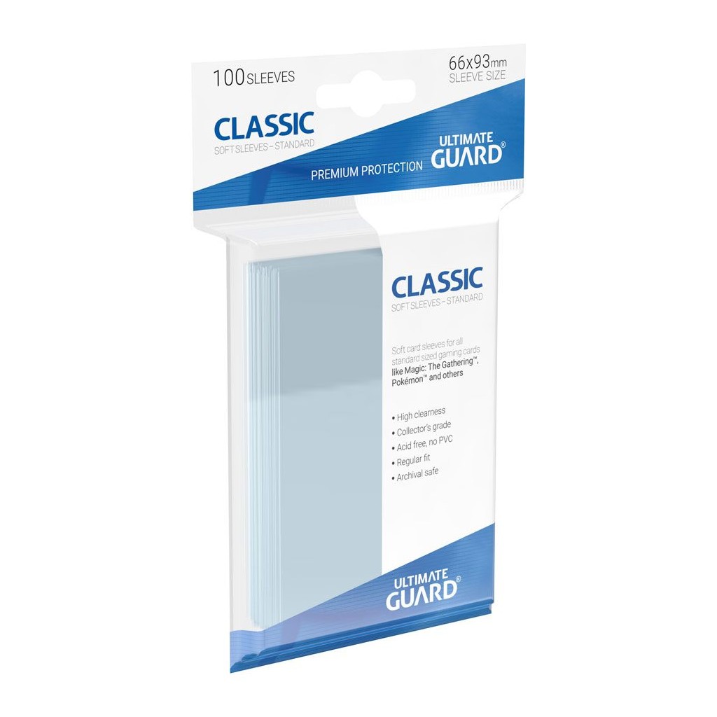 Ultimate Guard 100 Pochettes Classic Soft Sleeves 66x93 mm