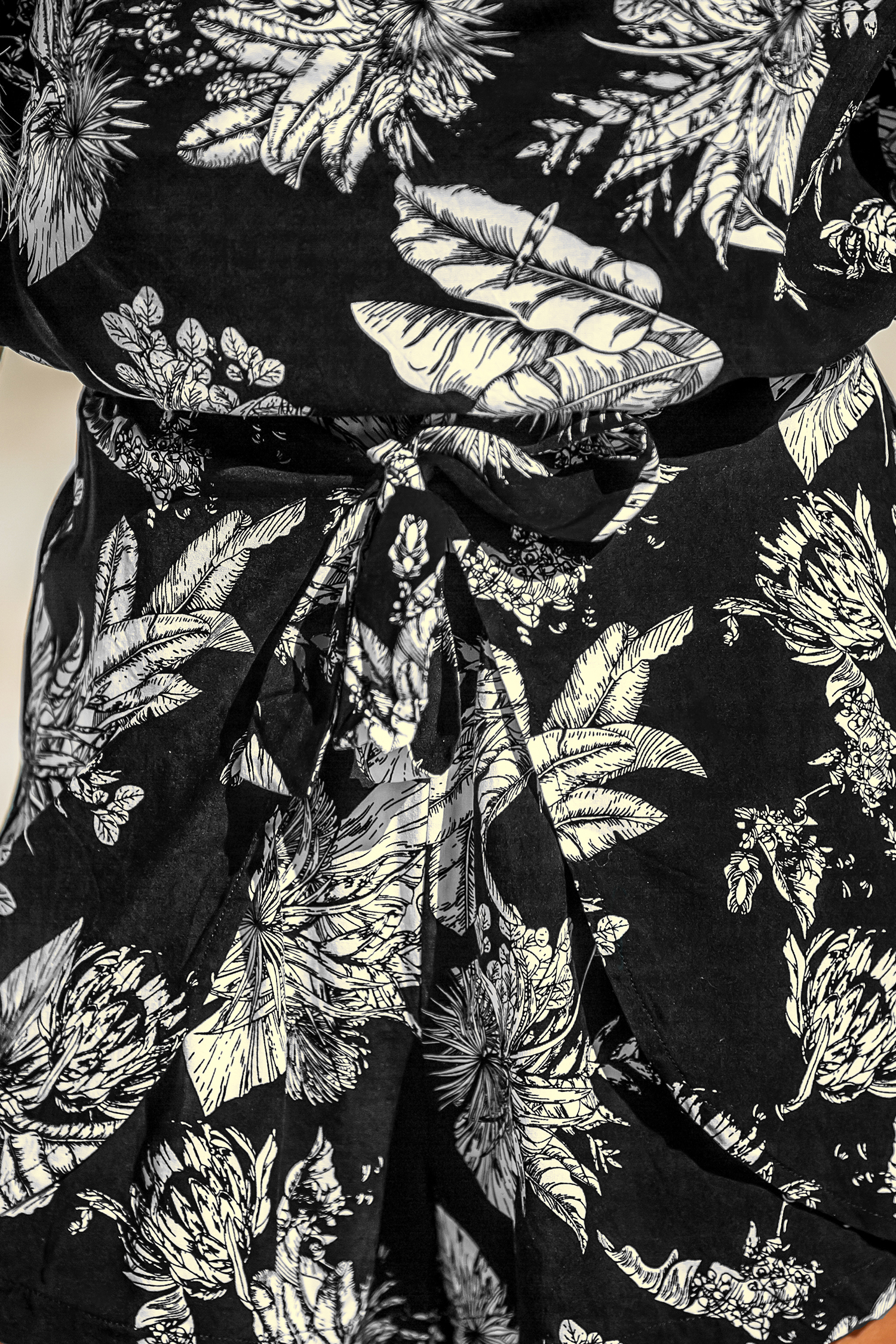 Combishort tube à jambes larges tropical