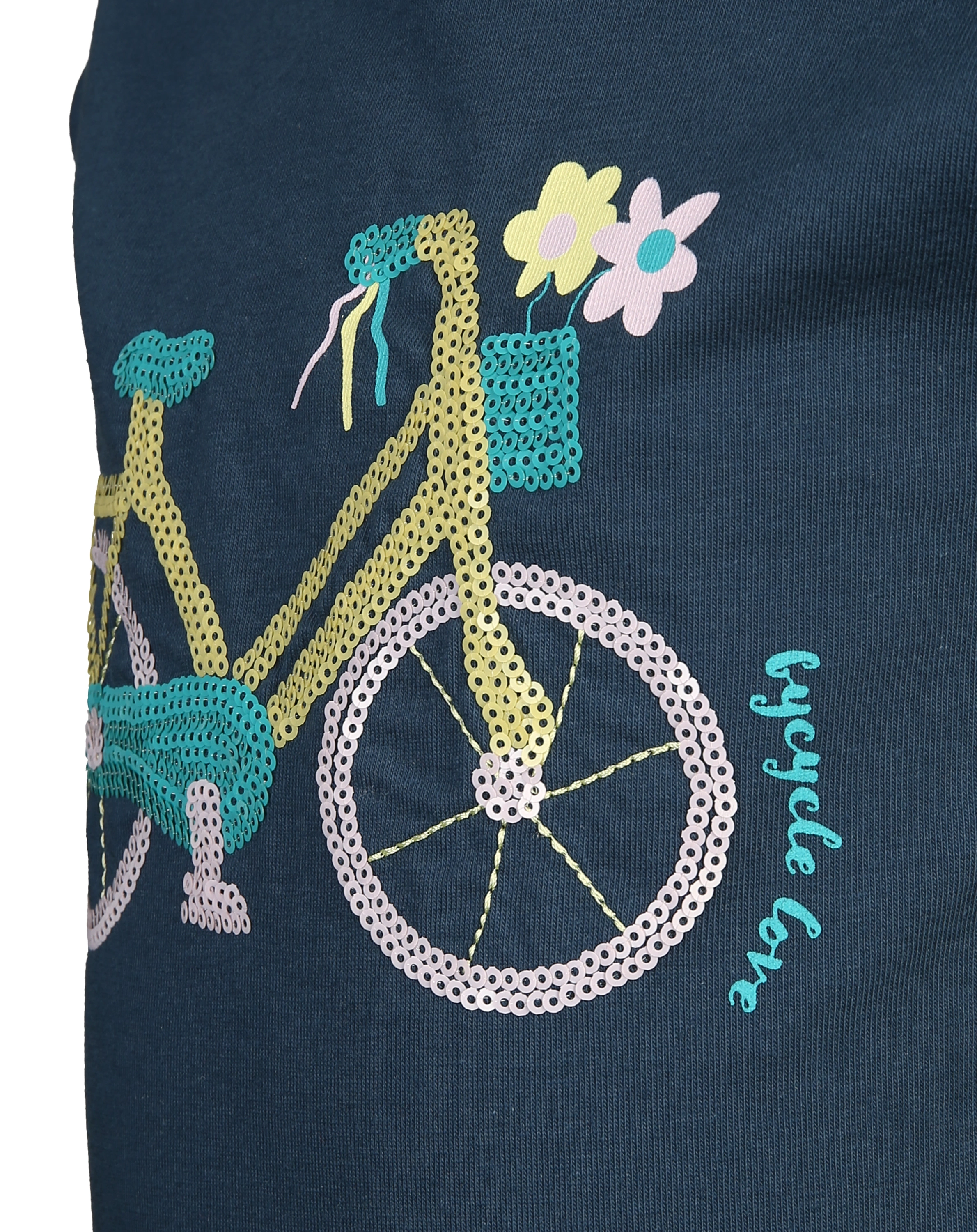 T-Shirt BLUMENFAHRRAD in dunkelblau